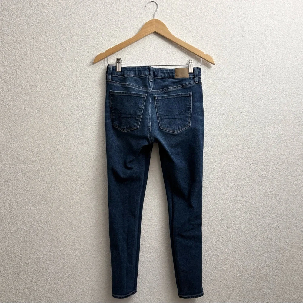 American Eagle AE The Dream Jean Jegging Hi Rise Blue Dark Wash size 4 Short - Picture 10 of 10